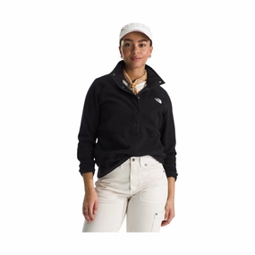 The North Face Women's Glacier Fleece Half Snap Fleece - TNF Black