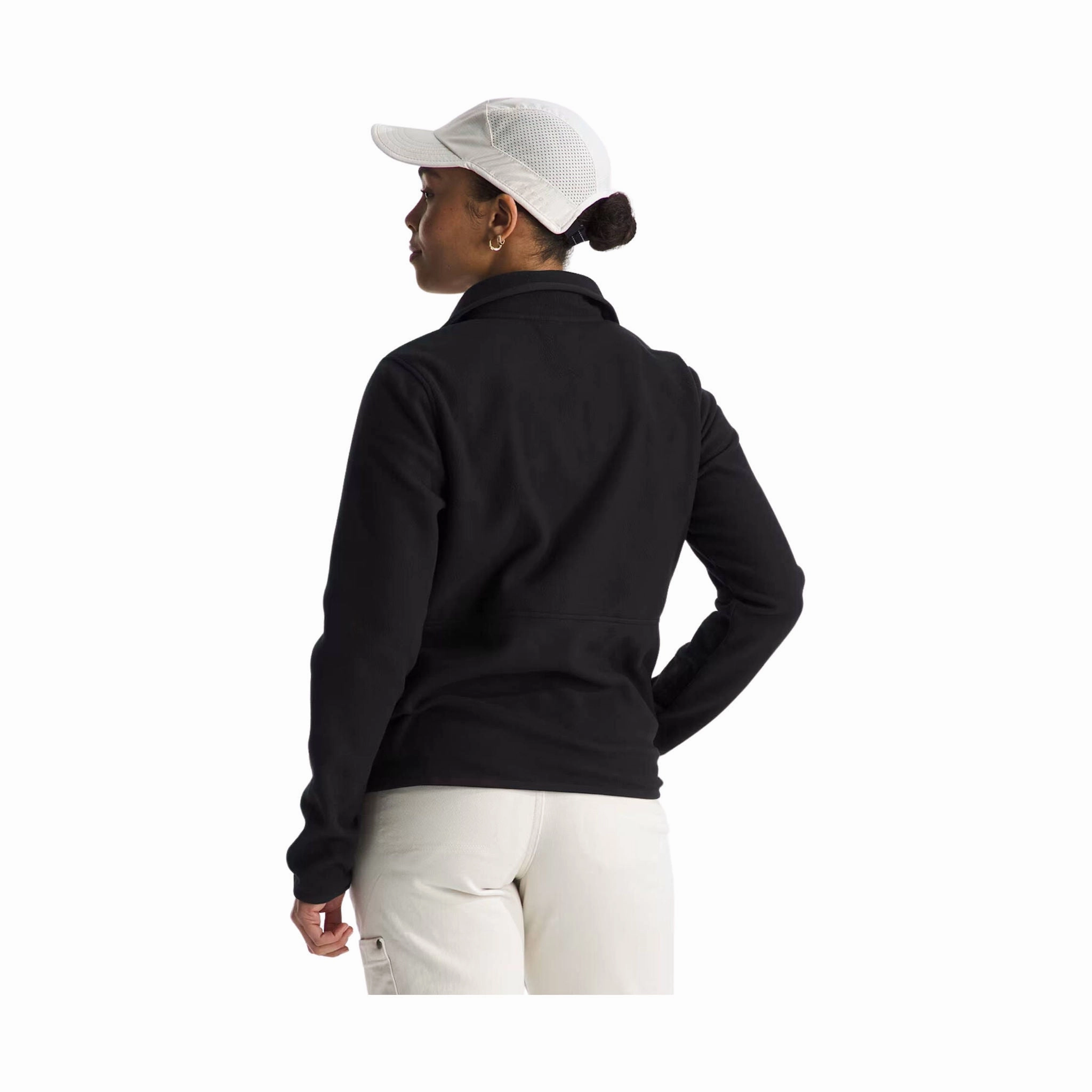 The North Face Women's Glacier Fleece Half Snap Fleece - TNF Black