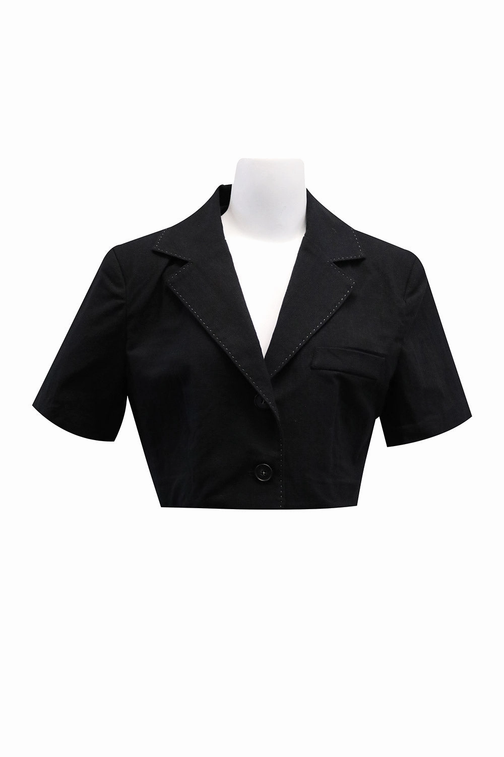 Tinsley Contrast Stitch Crop Jacket