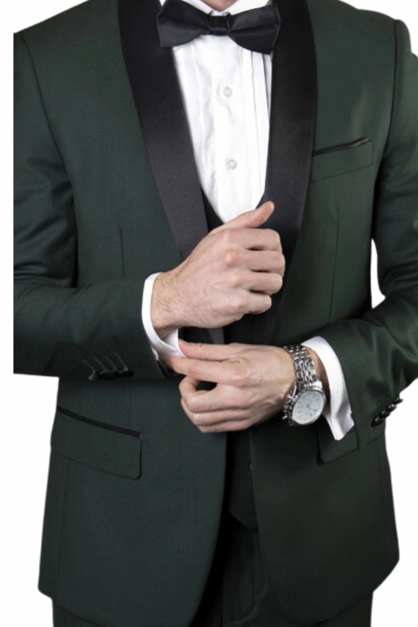 Trendito Collection: Hunter 3PC Shawl Lapel Tuxedo 100% Wool Tailored Fit