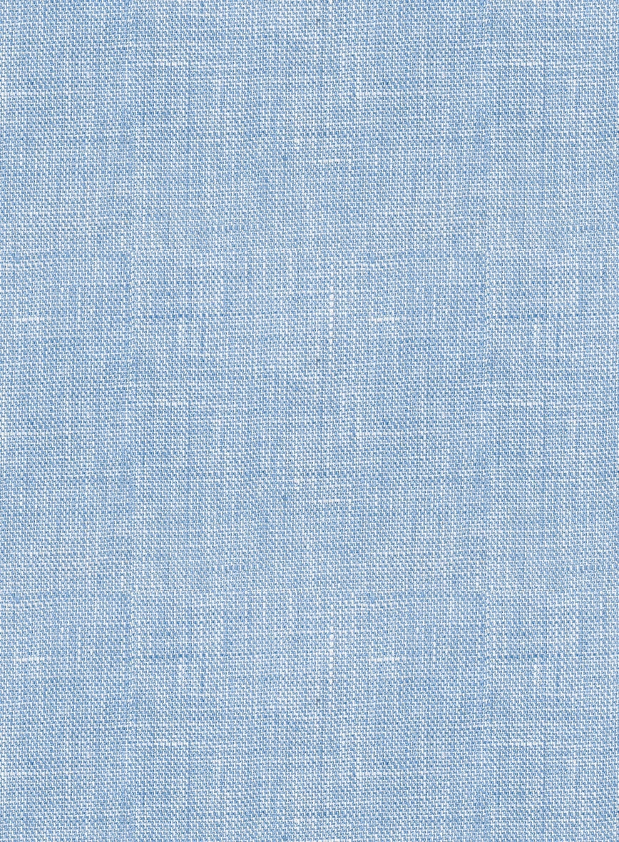 Tropical Blue Linen Suit