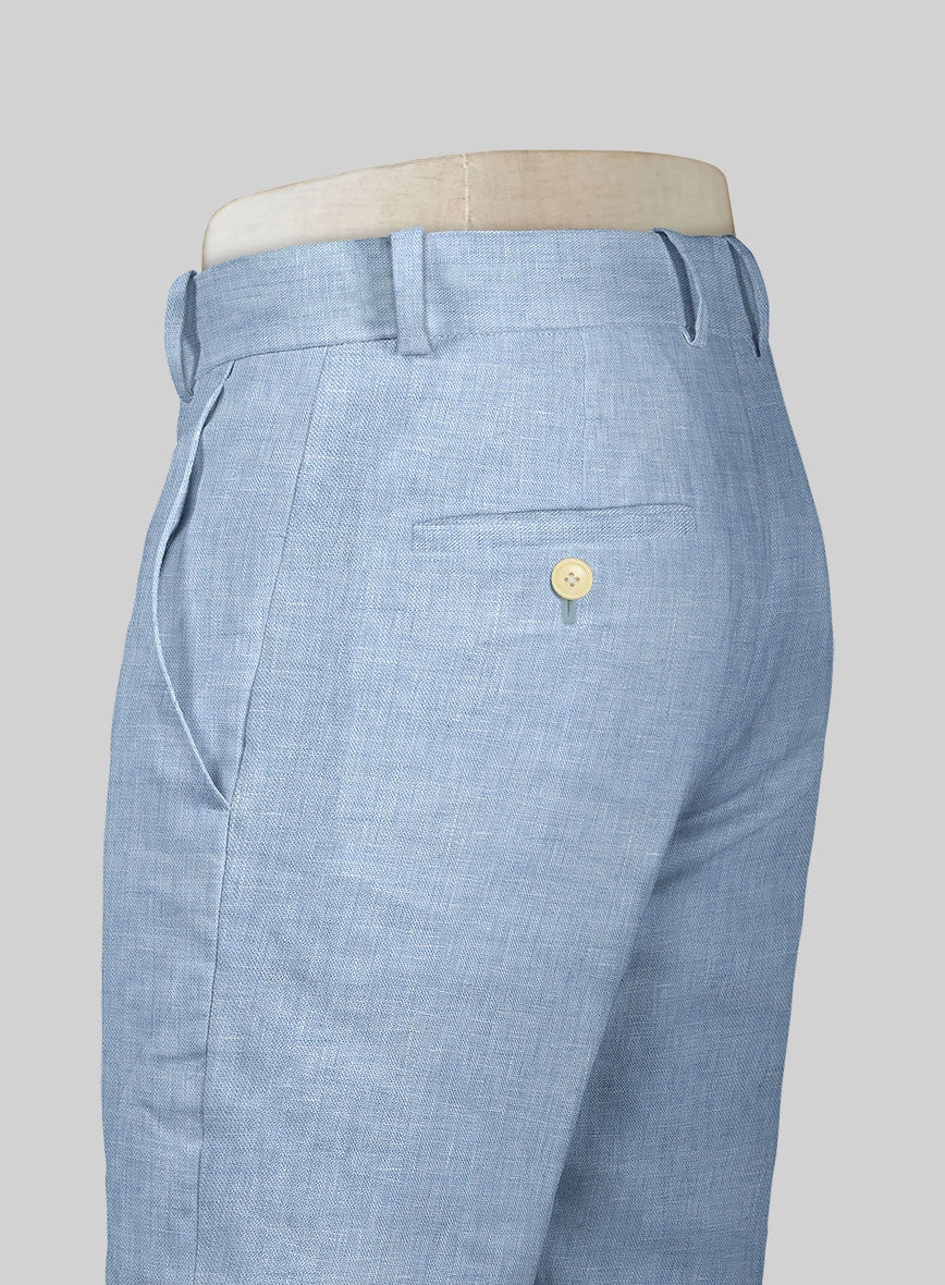 Tropical Blue Linen Suit