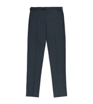 Trunk Walbrook Wool Fresco Suit Trousers: Grey