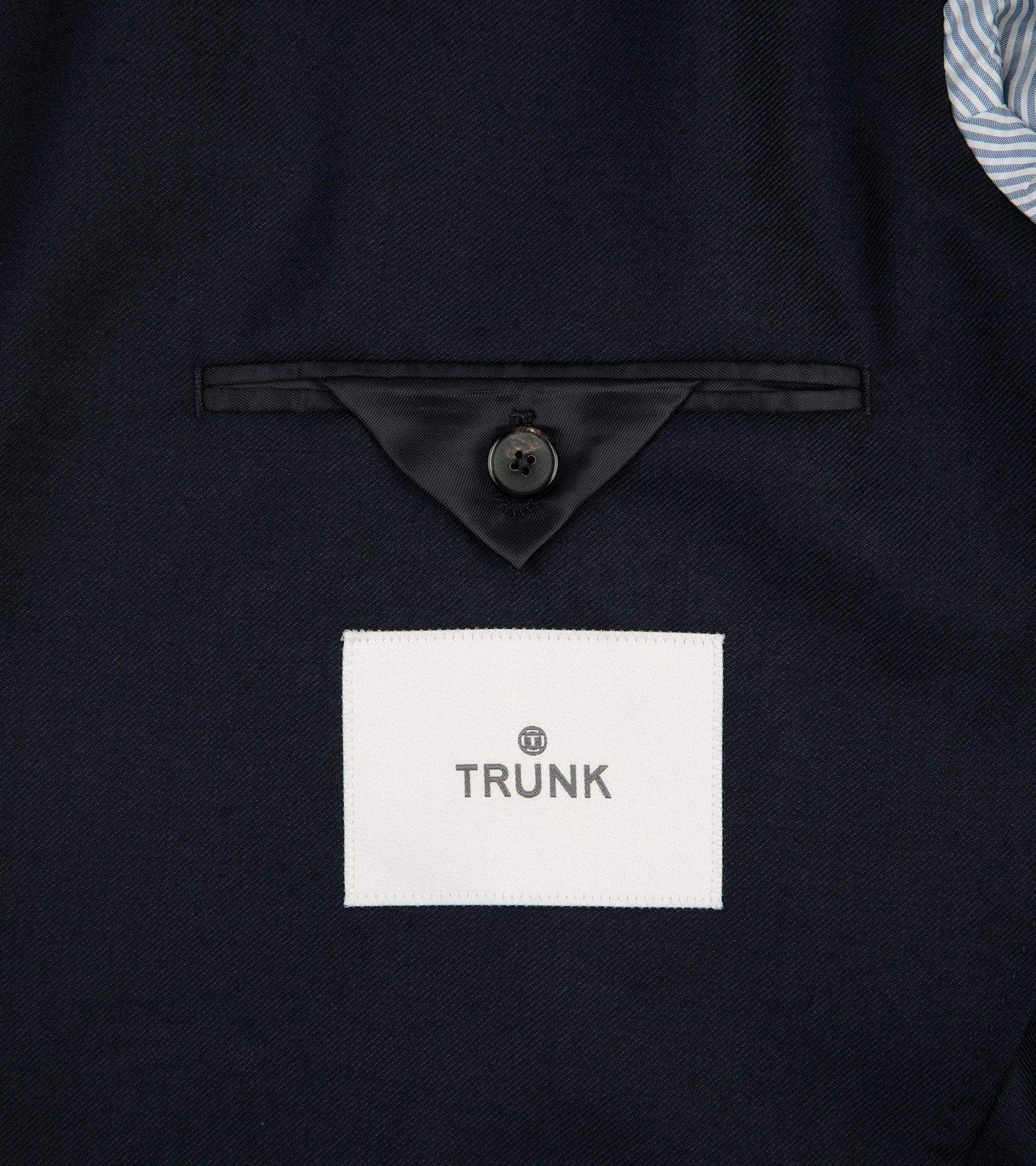Trunk Wigmore Wool Twill Suit Jacket: Navy