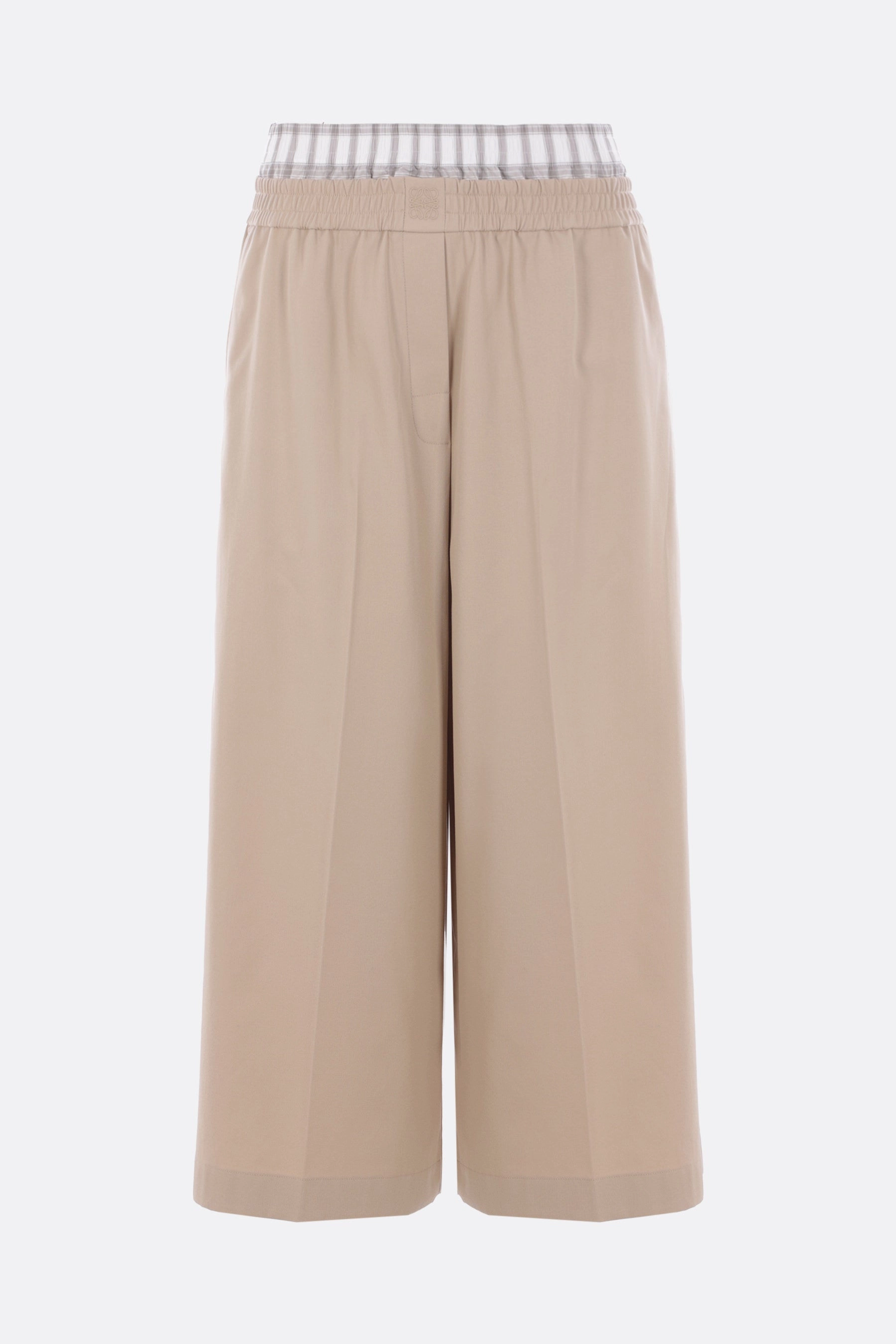 twill cropped trousers