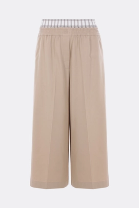 twill cropped trousers