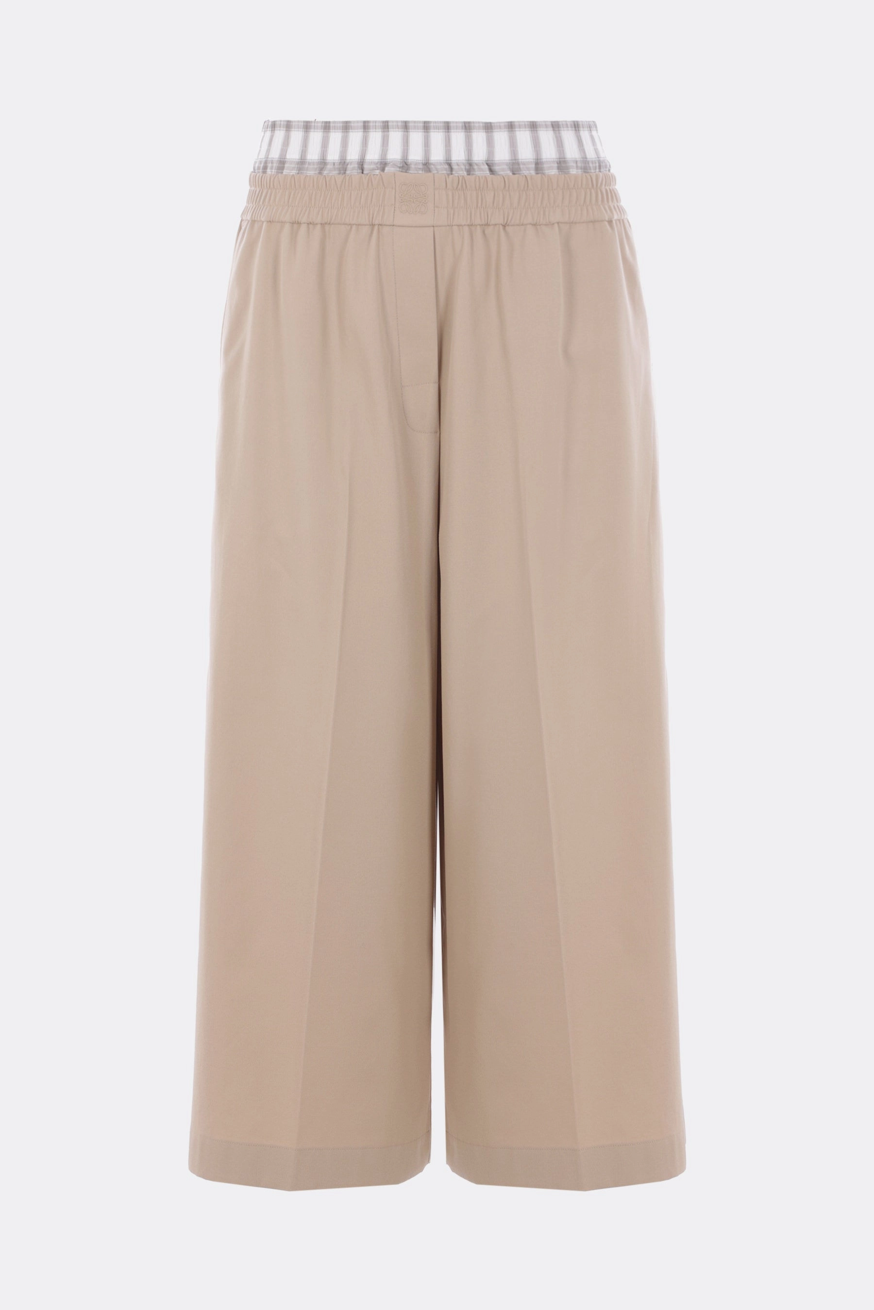 twill cropped trousers