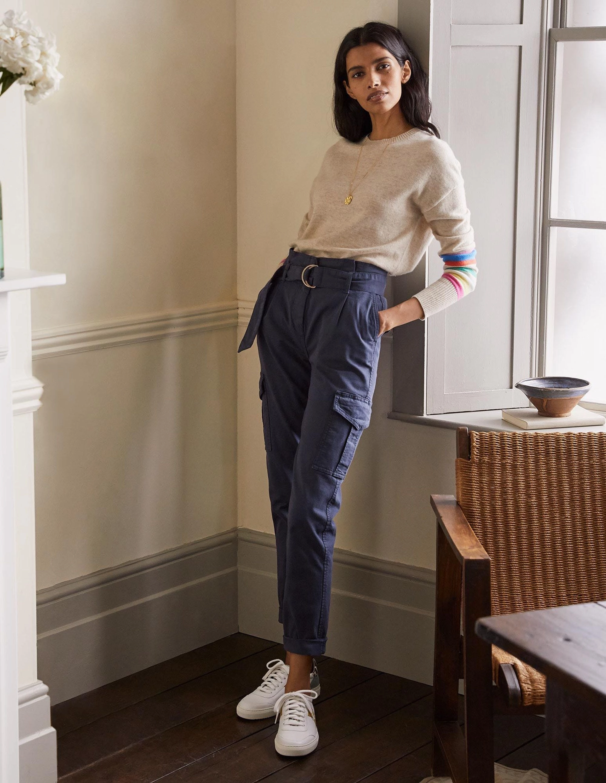 Utility Cargo Pants-Navy