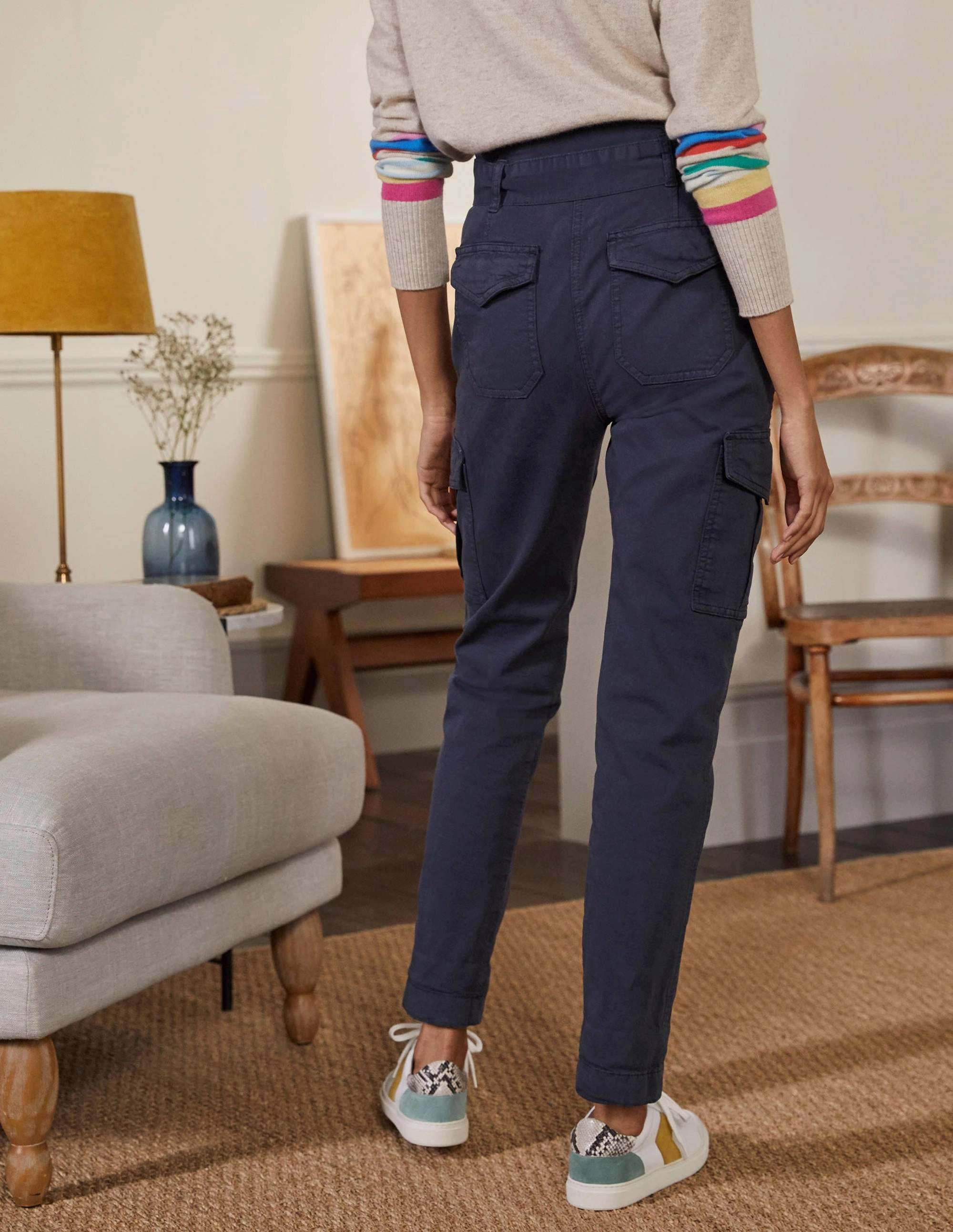 Utility Cargo Pants-Navy