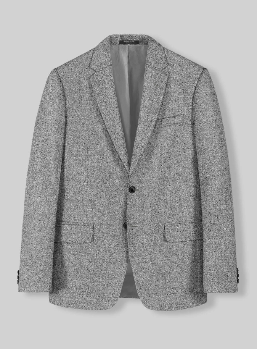 Vintage Plain Gray Tweed Suit