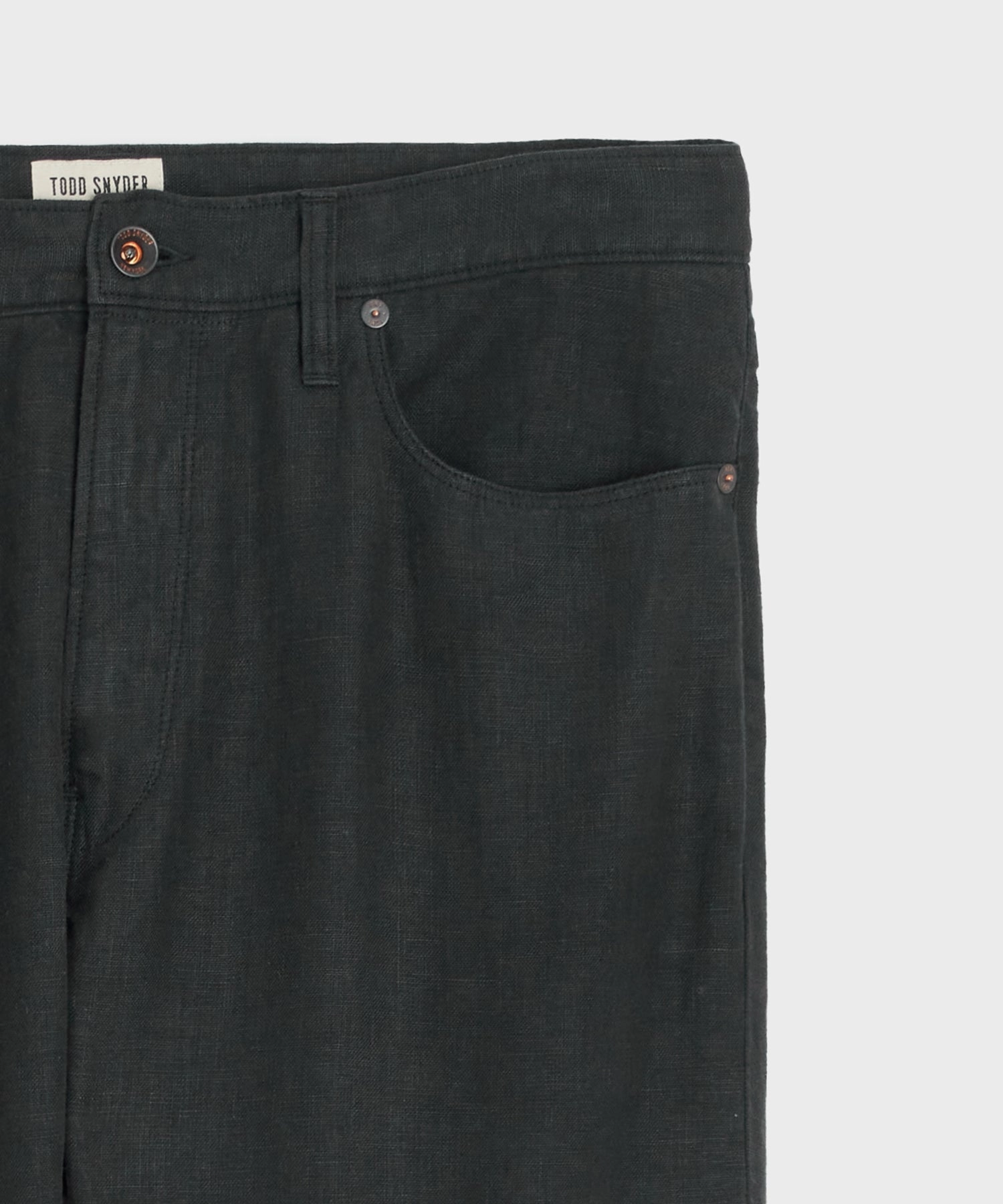 Vintage Straight Fit 5-Pocket Linen Pant