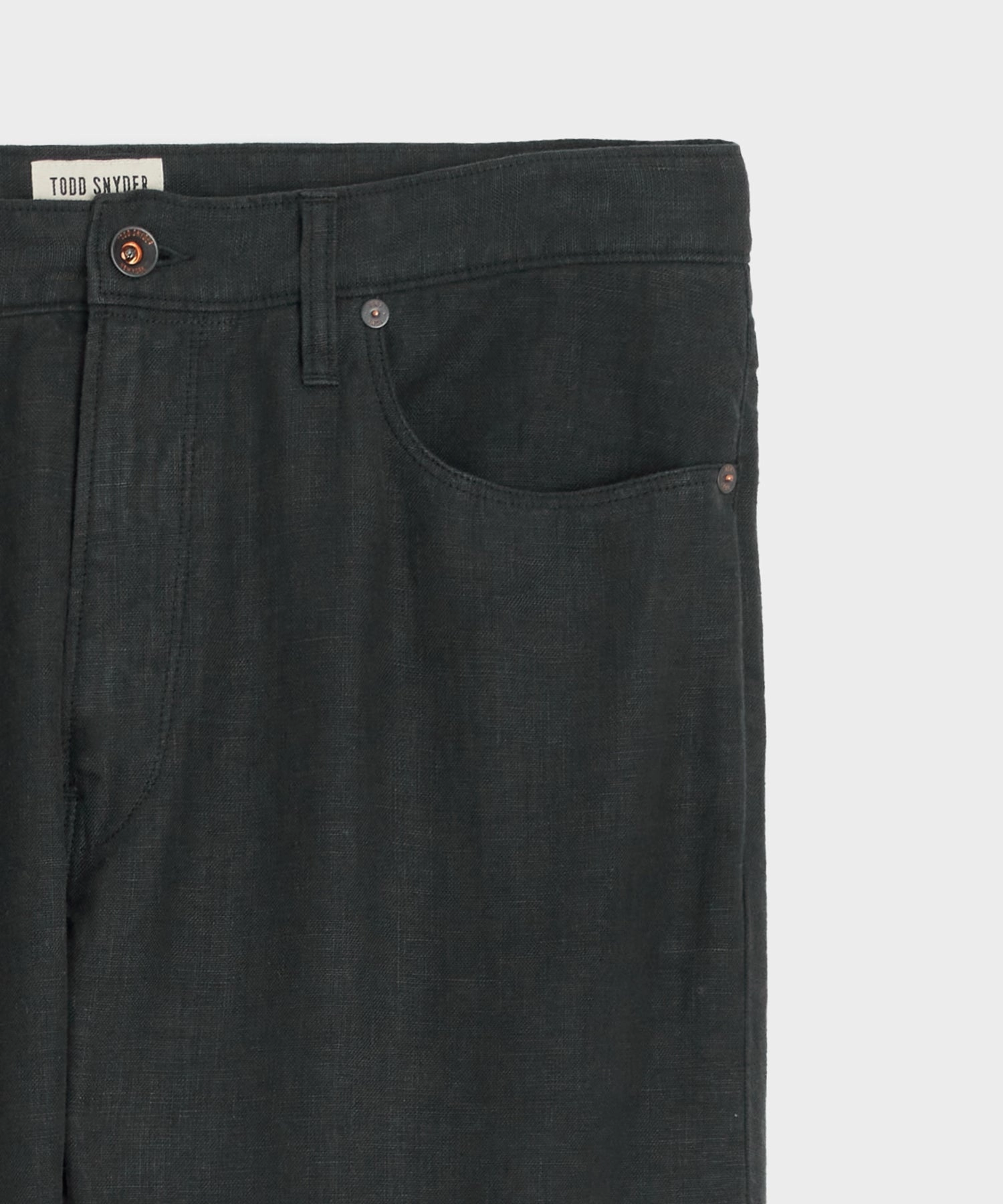 Vintage Straight Fit 5-Pocket Linen Pant