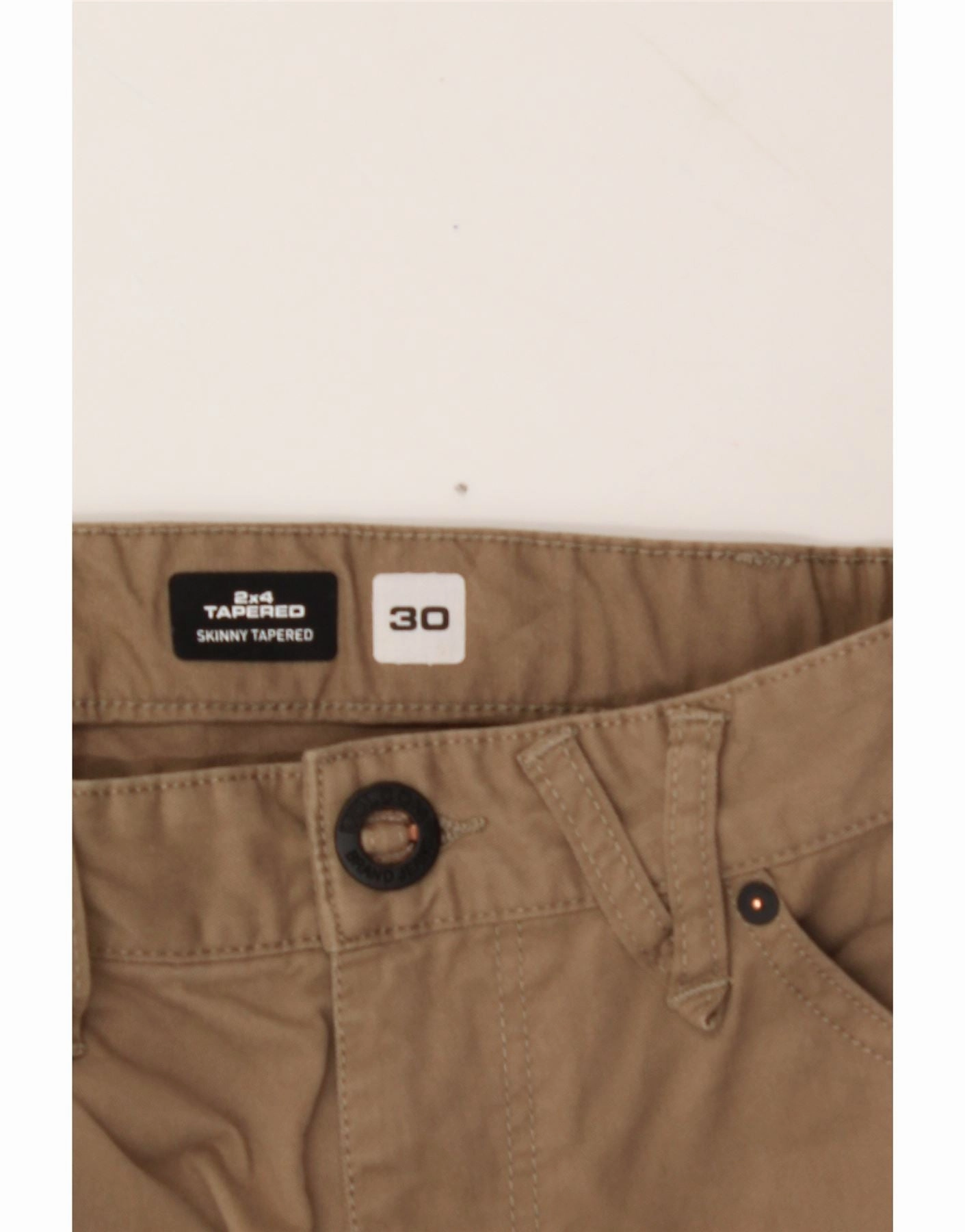 VOLCOM Mens Tapered Cropped Trousers W30 L23 Brown Cotton