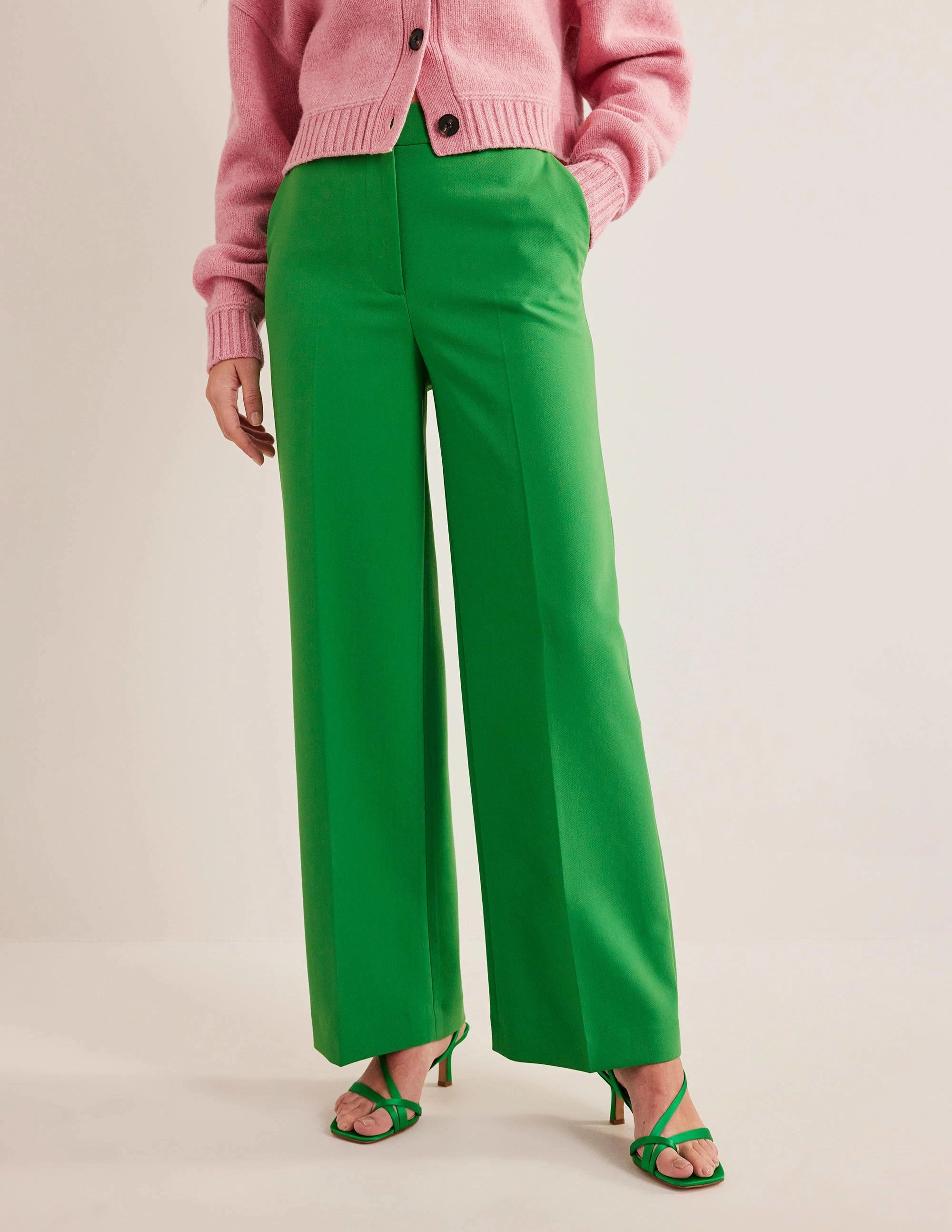Wesbourne Wide Leg Pants-Green Bee