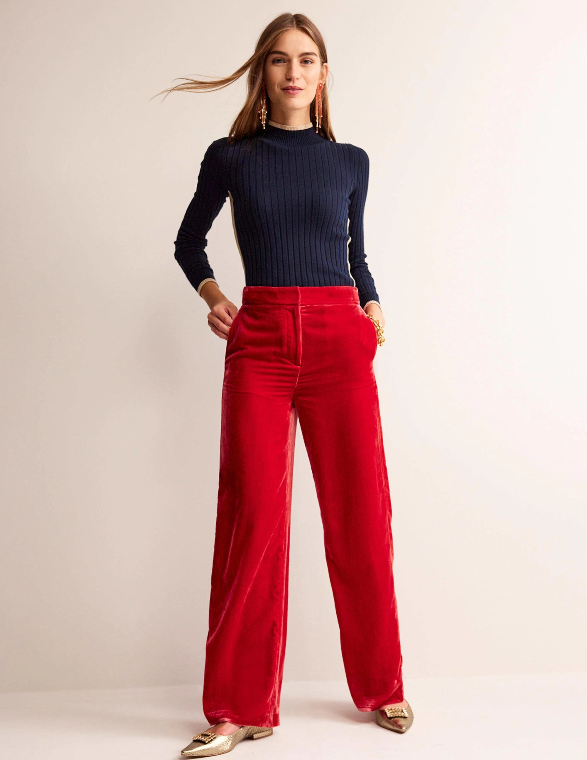 Westbourne Velvet Pants-Salsa