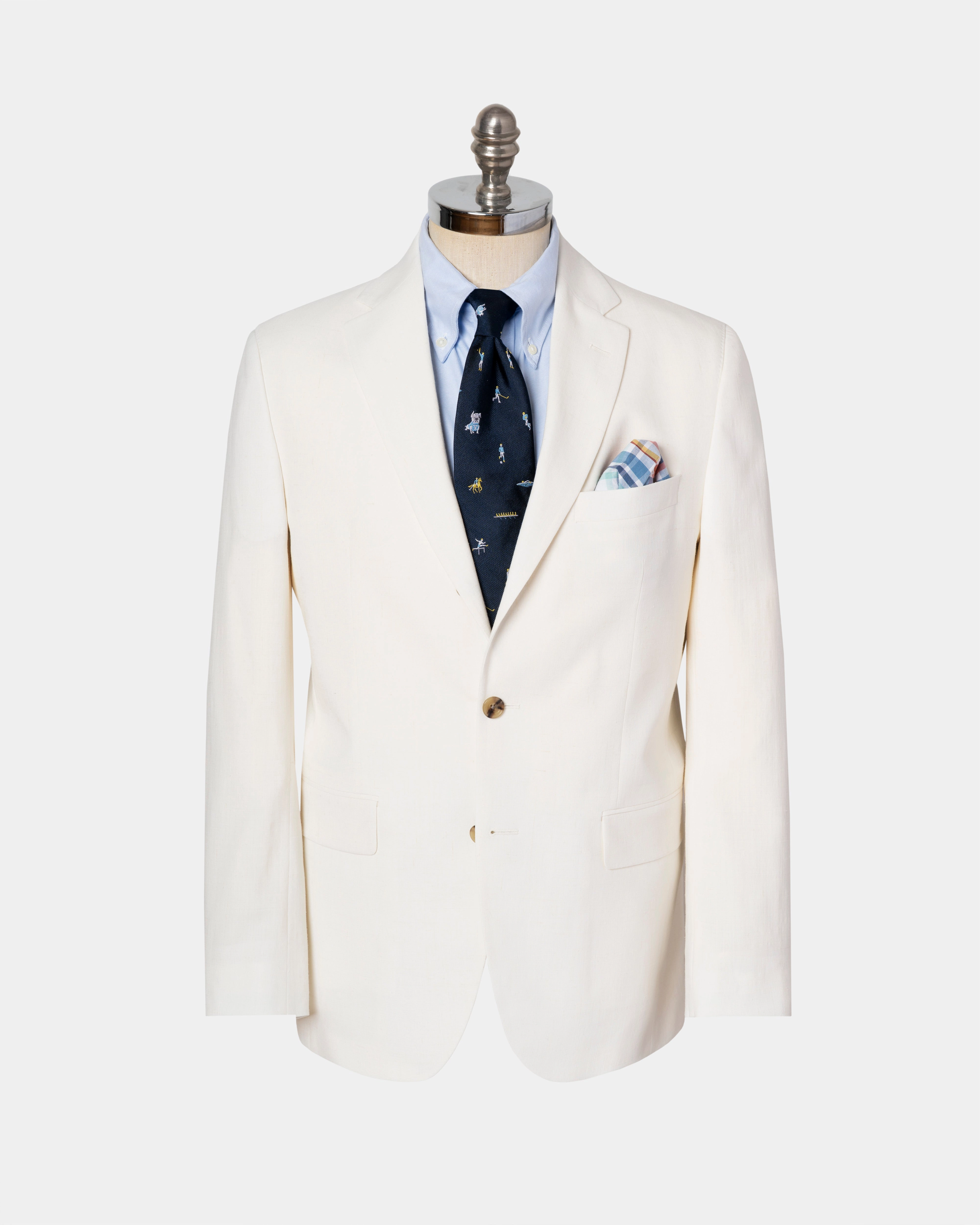 WHITE CRASH LINEN SPORT COAT