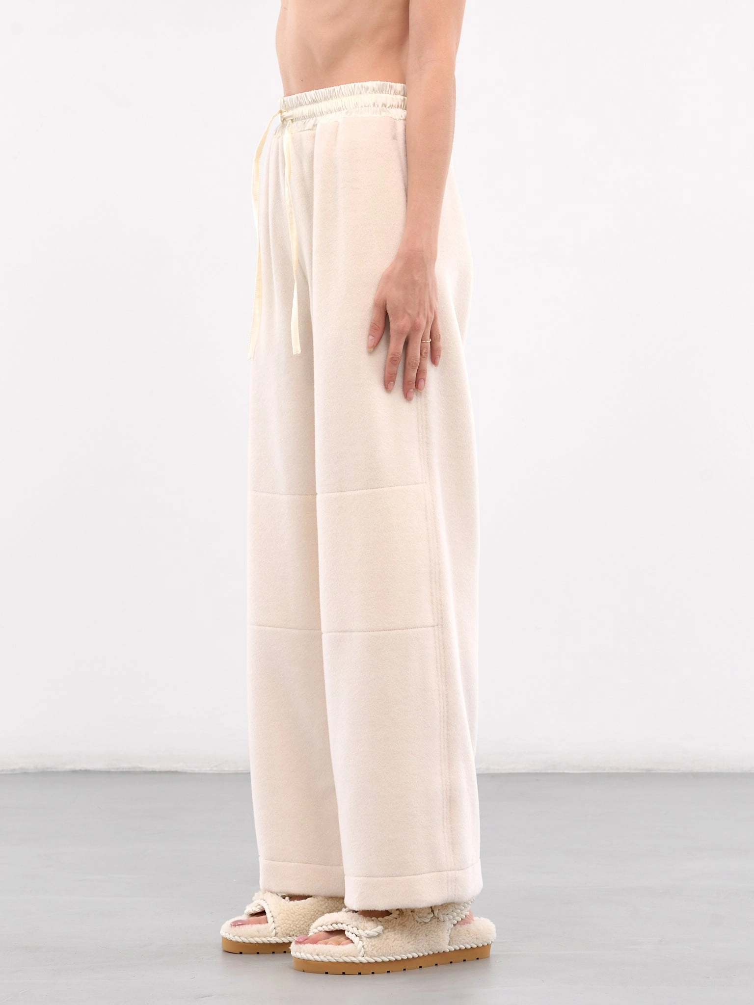 Wide Leg Drawstring Trousers (J40KA0250-J20228-OFF-WHITE)