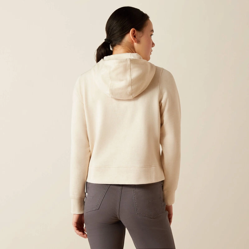 Women's Lightweight Cropped Hoodie, Sun Kiss Heather