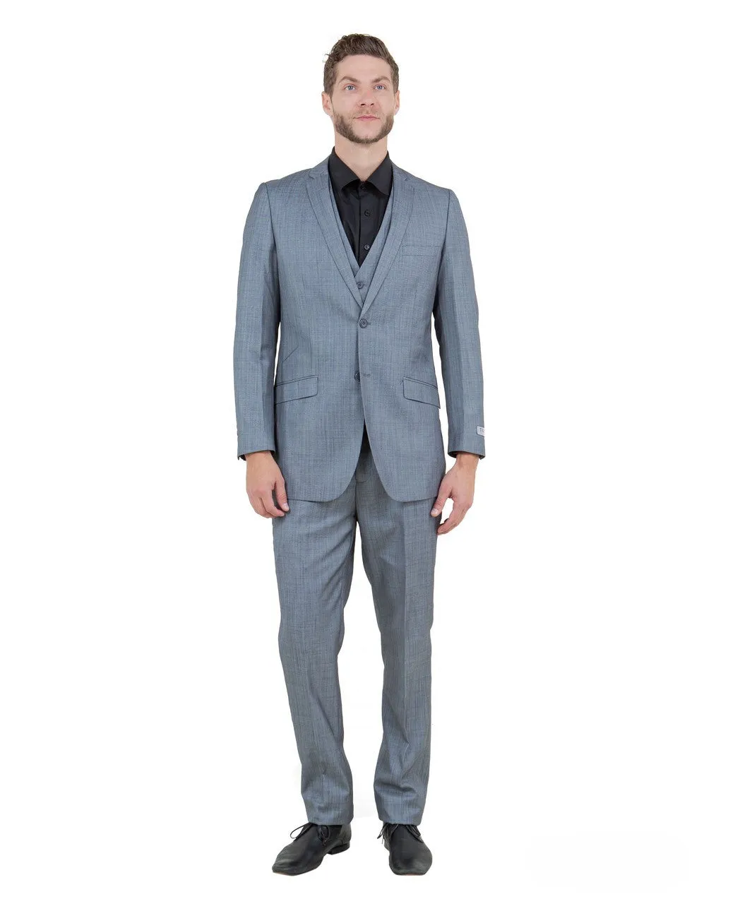 Zodiac Signature Collection: Three-Piece Suit in Solid Grey